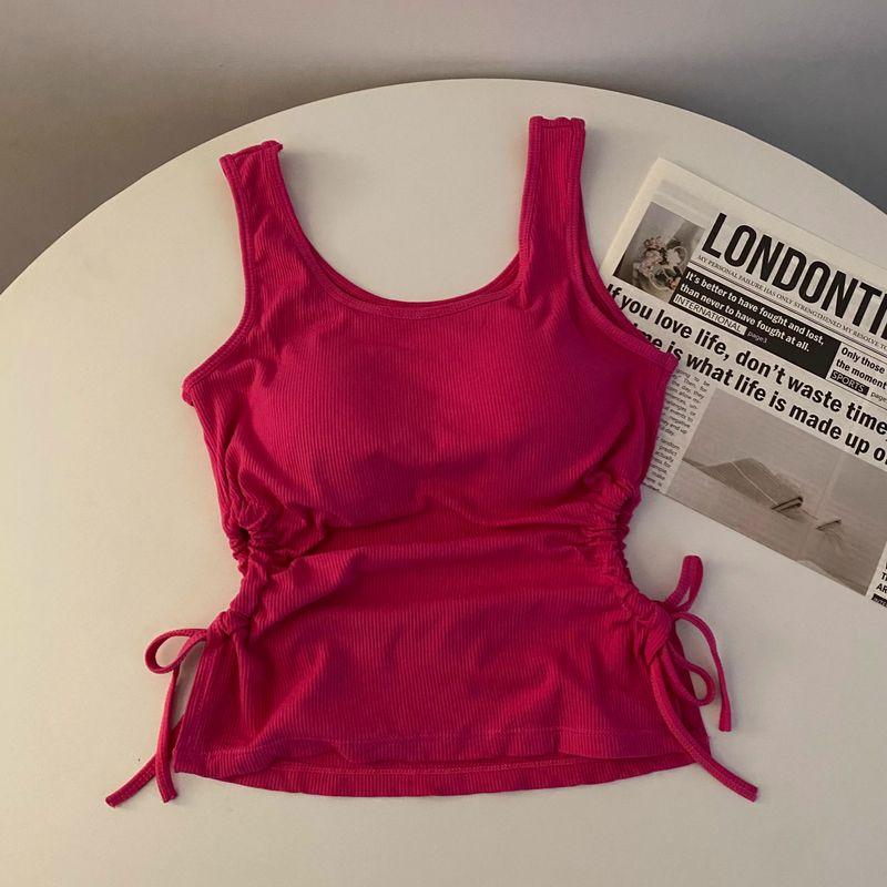 

Спортивное нижнее белье Одежда для йоги Женский противоударный и поддерживающий бюстгальтер для бега Профессиональный тренировочный жилет для пилатеса Топ для тренировок Rose Red Free size (40.00kg -62.50kg)