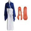 Halloween Anime Rurouni Men Himura Kenshin Kimono Costume or Wig