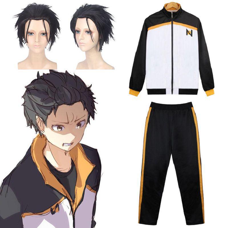 Stylish Rezero Natsuki Subaru Suit Cosplay Costume Set For Anime Fans