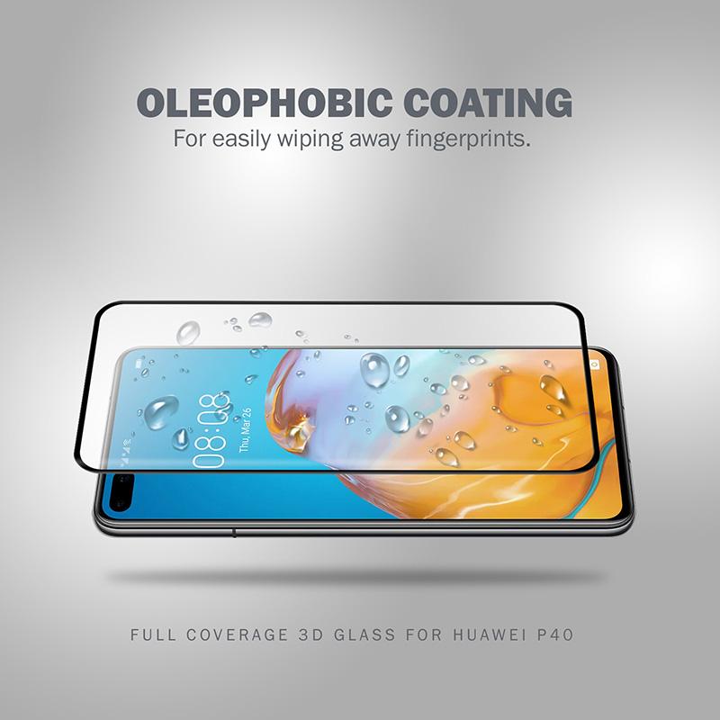 Crong 3d armour glass - szkło hartowane 9h na cały ekran huawei p40 + ramka instalacyjna