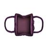 Naraya Ribbon Bag, Cube Shape (Water-Repellent) (Dark Purple)