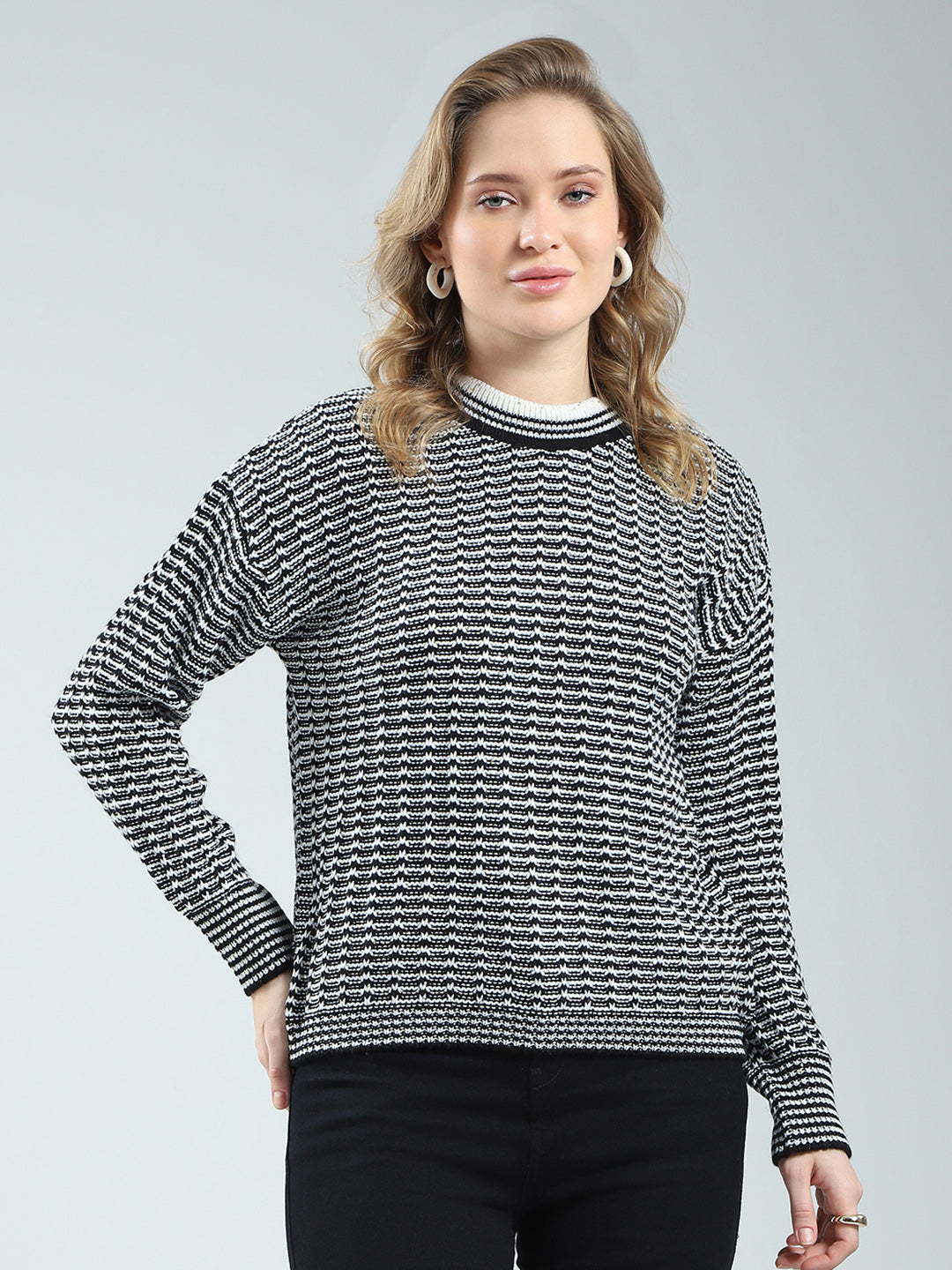 Monte Carlo Womens Regular Fit Self Designed Top L чёрный
