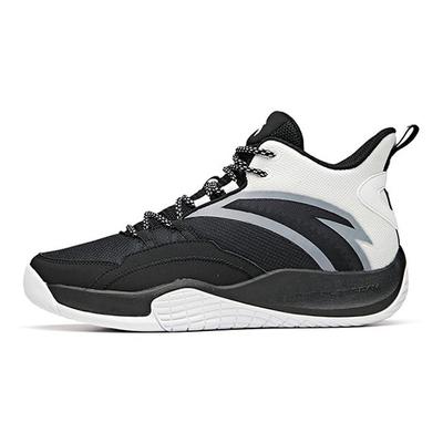 Zapatos de Baloncesto de Caña Media Ligeros Resistentes al Desgaste Antideslizantes para Jóvenes Niños Zapatos de baloncesto para niños Negro Blanco A312111111A-4