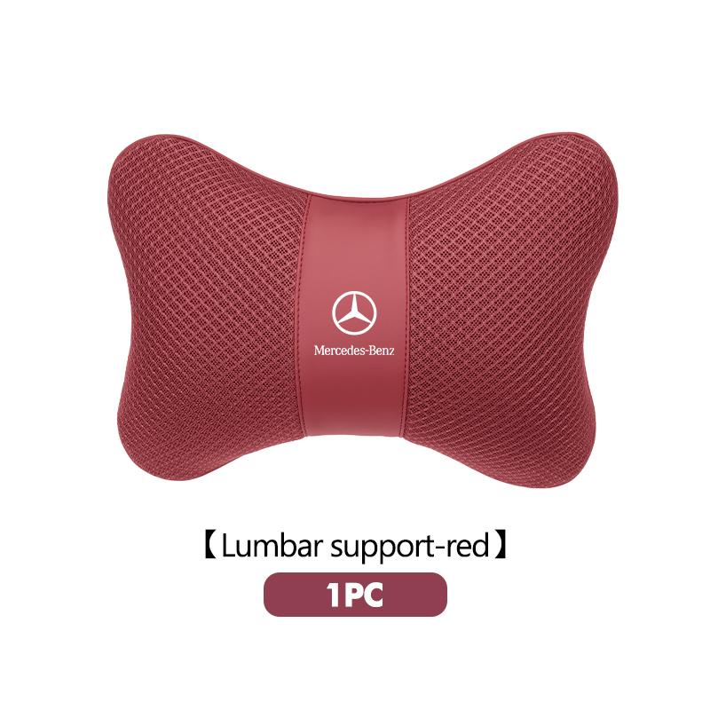 CQT1 Car Headrest Lumbar Support Kit Seat Cushion Neck Pillow Interior For Mercedes Benz AMG A C E S G Class W201 W210 W108 W204 W205