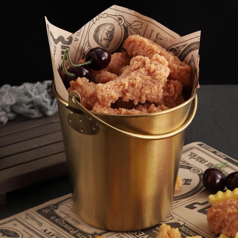 Small Metal Buckets Stainless Steel Material Dessert Buckets Small Pots Wedding Supplies for Food and Small Items