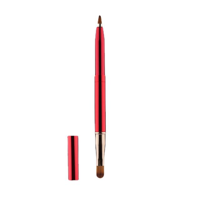 Retractable Lip Makeup Brush Lipstick Lip Gloss Brush Telescopic Dual Use Lip Eyeshadow Brush Beauty Tool With Protect Cap