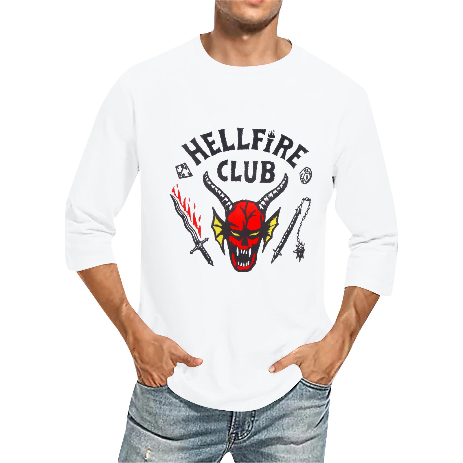 

Men s Fashionable Casual Three-Quarter Sleeve Printed T-Shirt With Round Neck XL