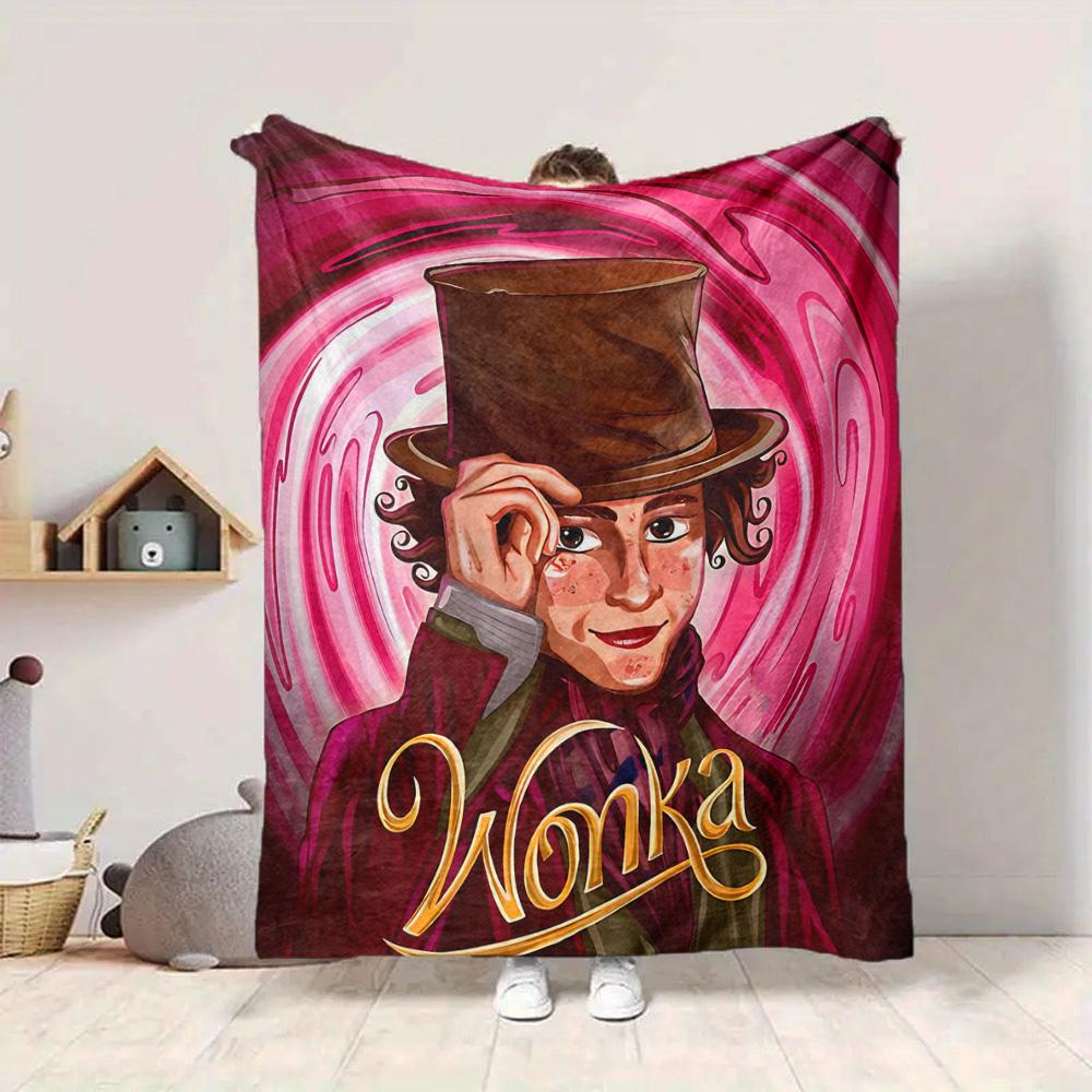 1 Stück Wonka, Schokoladenfabrik Decke Leichte Flanelldecke für Sofa, Bett, Reisen, Camping, Wohnzimmer, Büro, Couch, Stuhl und Bett