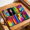 Rainbow Color Phone Case For Samsung Galaxy A13,21s,22,31,32,52,53,71,72,73,Soft Black Cover