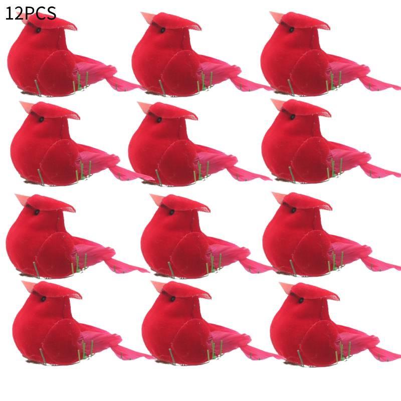 Entzückender künstlicher Feder Rotkehlchen Vogel Weihnachtsbaumschmuck Bastelstück