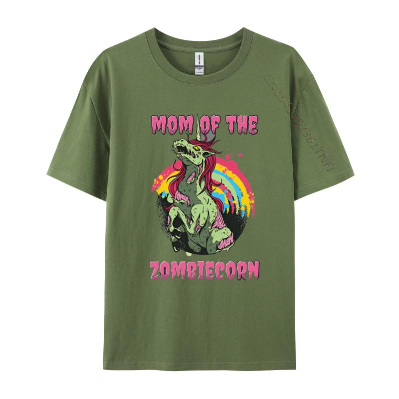Funny Design Mom Of The Zombiecorn Creepy Unicorn Tshirts Printing Tshirts Faddish Cotton Unisex Tops Shirt