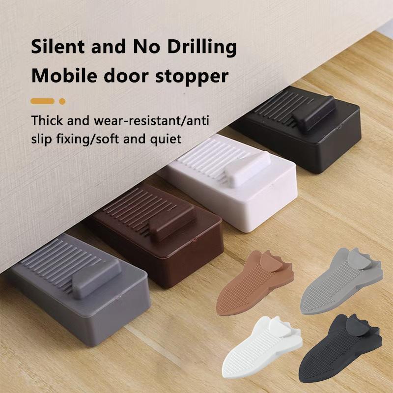 1Pcs Safety Rubber Door Stop Stoppers Block Wedge Doorstops Door Stopper Home Office Door Rear Retainer Anti-Collision Stop