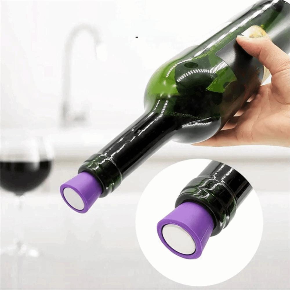 2pcs Sealed Silicone Wine Bottle Stopper Conical Champagne Bottles Sealer Seasoning Bottle