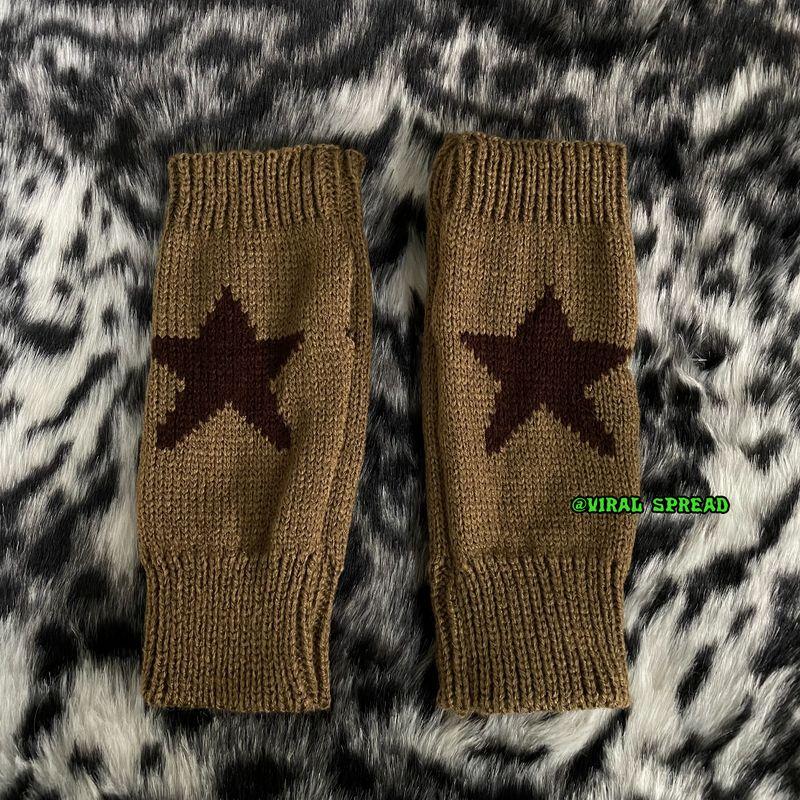 

Hot Girl Yk2 XINGX Open Finger Gloves Hot Wool Khaki a pair All yards