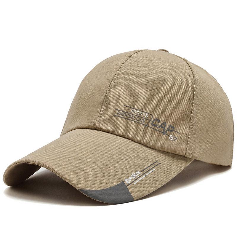 Men's Extended Brim Baseball Cap - Spring & Autumn Korean Style Outdoor Sun Protection Hat for Fishing & Travel
