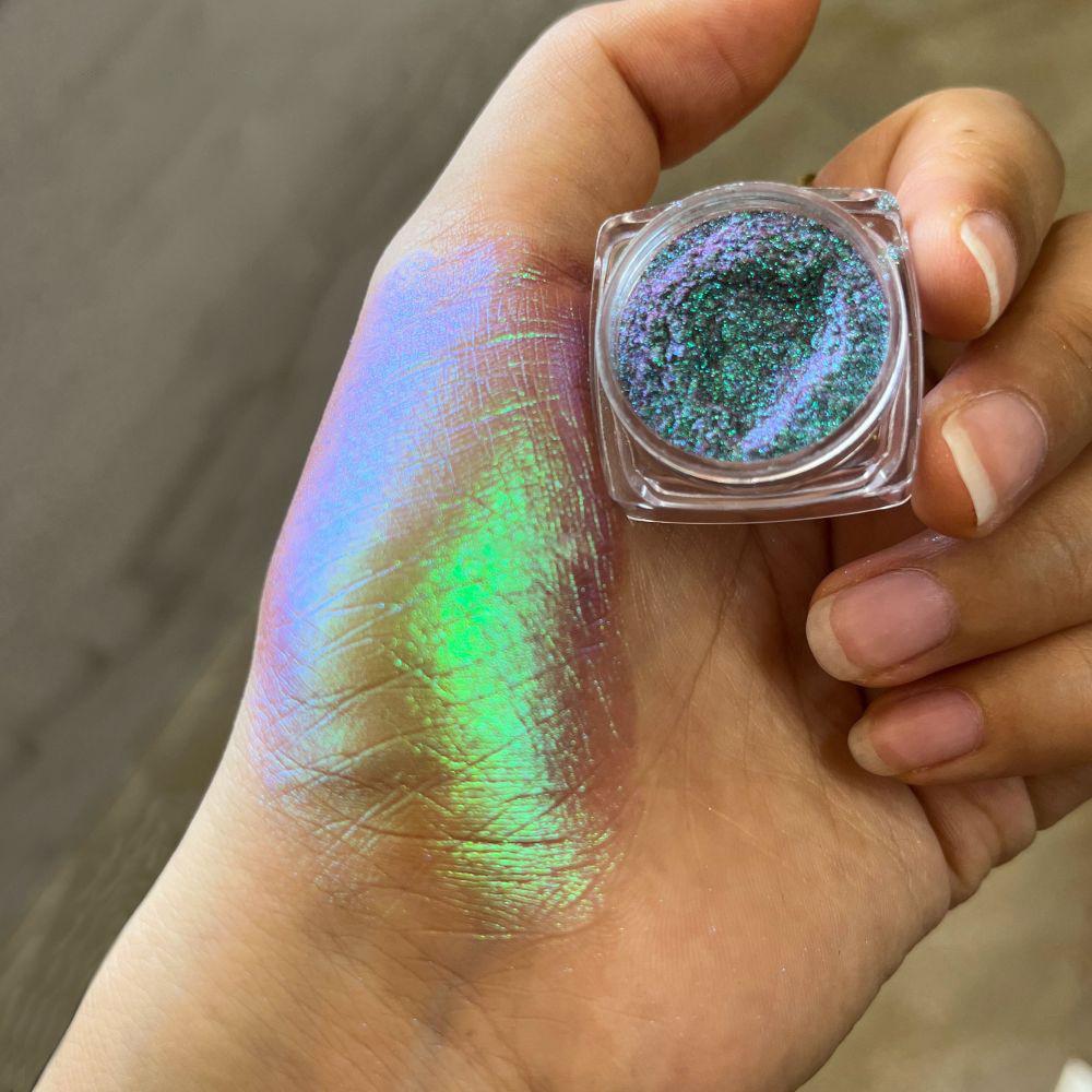 Multichrome Chameleon Eye Shadow Powder Nail Glitters Aurora Neon Rainbow Pigment Chrome Powder Iridescent Eyeshadow Nail Decors
