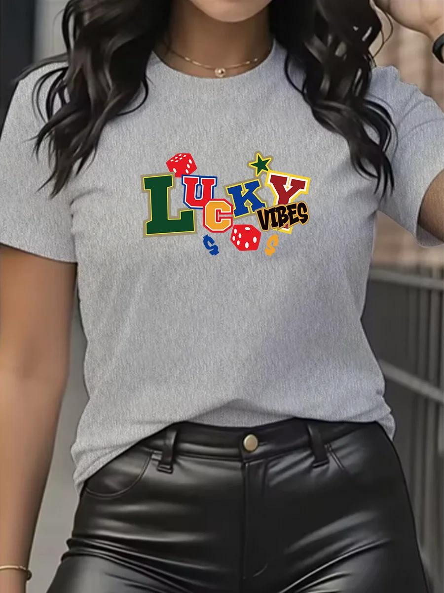 

Womens Tshirt Fashion Printed FeUnisex Short Sleeve Classic Style Pullover Shirts Summer Clothing Y2k Top harajuku Women clothes S