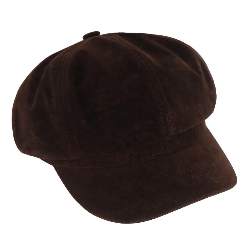 Γυναικείο Ρετρό Βελούδινο Καπέλο Newsboy - Φθινόπωρο/Χειμώνας Στυλάς Οκταγωνικός Μπερές