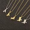 Nidin New Arrival Punk Boot Shape Zircon Pendant Necklace 3 Styles Choice For Female Male Trendy Personality Jewelry Party Gifts