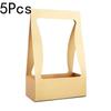 5Pcs Holiday Gift Elegant Design Double Sided Convenient Kraft Paper Portable Wrapping Box Water Proof Flower Basket