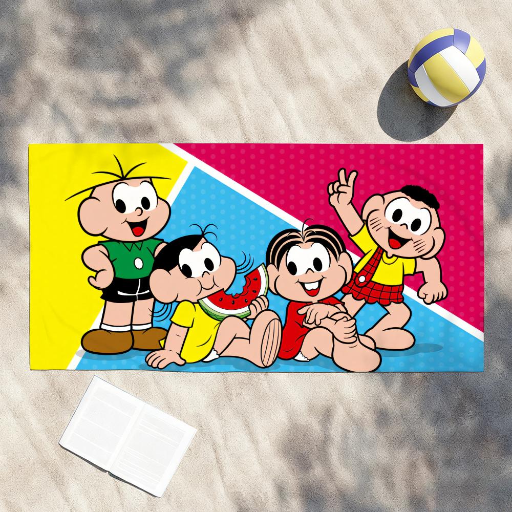 Cartoon T-Turma da Cute M-Monica-S Towel Soft Lightweight Anti-Sand Large Beach Towel Quick-Drying Bath Sports Family