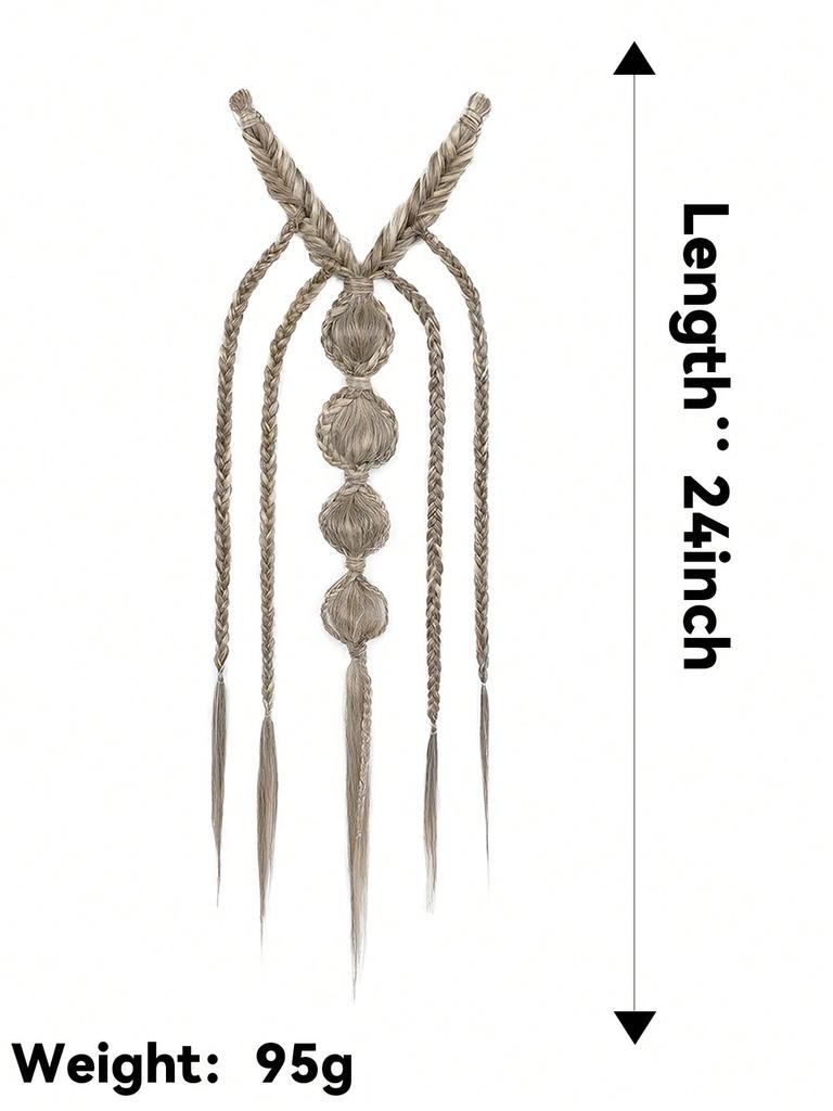 Clip-on Braided Hair Extensions - Bohemian-style Holiday Princess Braids