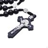 Rosary Cross Pendant Necklace Beads Prayer for Men Women ST. Benedict Beaded