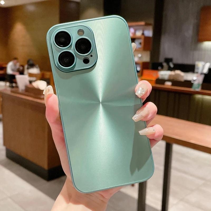 

Роскошный ослепительный чехол для телефона с квадратной силиконовой рамкой CD Lines для iPhone 15 14 13 12 11 Pro Max 14 Plus, защитная задняя крышка для объектива For iPhone 11 Pro