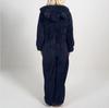 2024 Trendy European/American Fleece-Lined Hooded Jumpsuit Pajamas for Women - 22 Colors Available