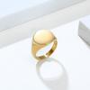 Vnox Customized Signet Ring for Men Women,Chunky Punk Stamp Square Round Top Finger Band,Rock Gentle Fraternal Rings Gift