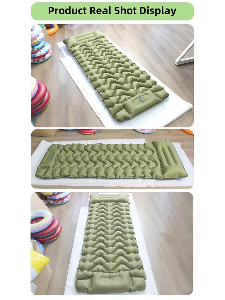 Portable Wide Inflatable Camping Mattress and Cushion