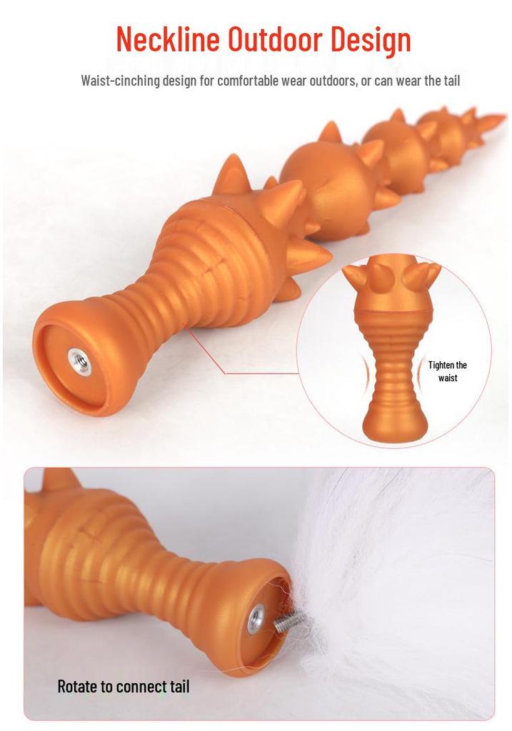 Wolf Tooth Long Tail Soft Anal Plug for Men & Women - Cosplay Role-playing Adult Stimulation
