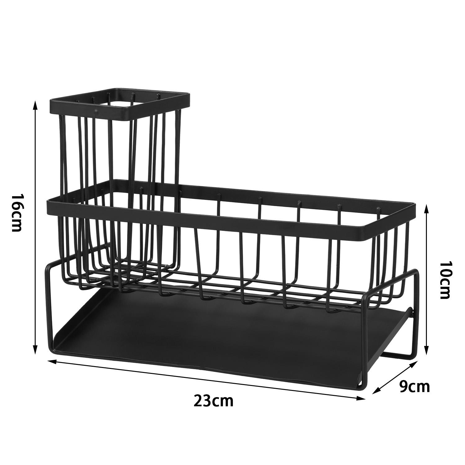 

Подставка для раковины Держатель для губки Мыло Полотенце Щетка Ванная Кухонная утварь Корзина для хранения Углеродистая сталь Вращающийся Органайзер для сливной трубы