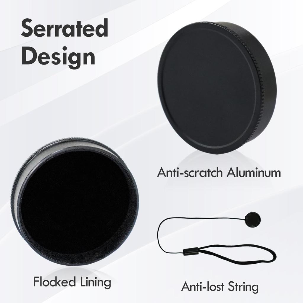 HIYQIN Clear Case with Lens Cap for Fujifilm Instax Wide Evo, Aluminum Black, with Lens Cap and Anti-Loss Cord