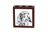 Dachshund I - Pen Holder with a Dog, Desk Organizer with a Print, Personalized Desk Decoration from the Art-Dog Brand.