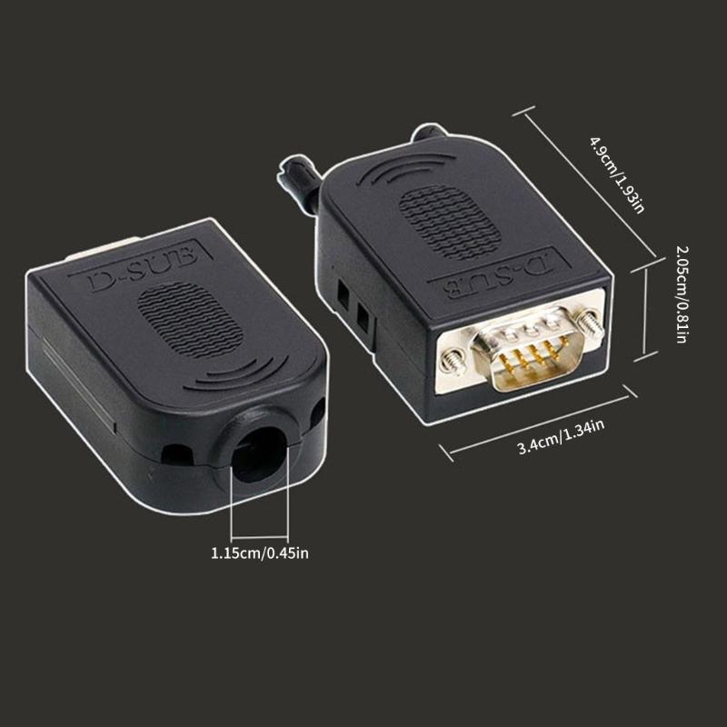 2-teiliger DB9pin Klemmenblockadapter DB9pin Serielle Adapter für RS485 RS422 Verbindung Lötfreies Set
