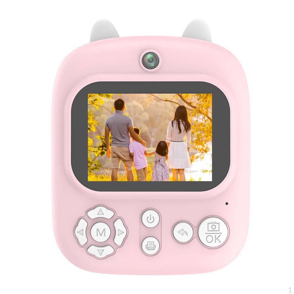 Kids Camera, Digital 1080P No Ink Print Paper 2.4” Screen Toddlers Children
