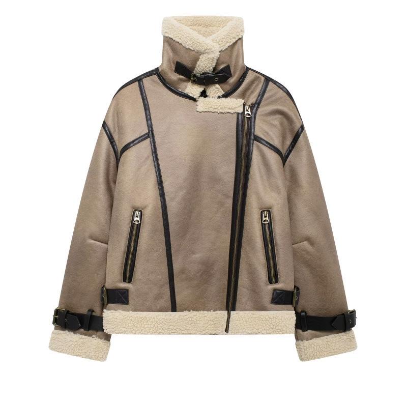 Autumn European & American Women's Tie-Hem Double-Sided Jacket Coat
