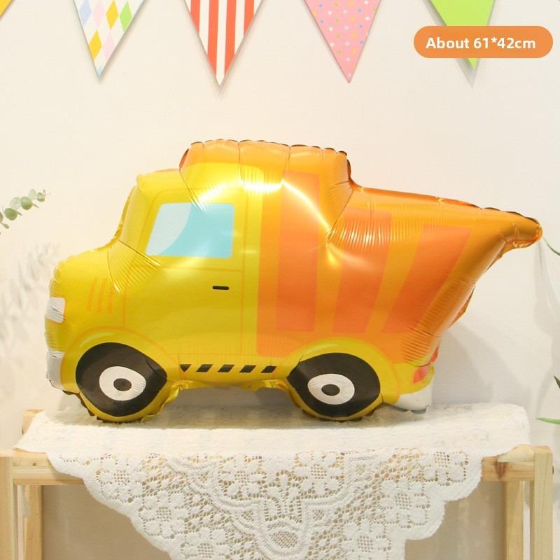 

Милі Мультяшні Машинки Алюмінієві Фольговані Кульки, Перший День Народження Дитяча Вечірка, Поліцейська Машина Дитячого Садка, Оформлення Сцени Пожежної Машини Q version dump truck