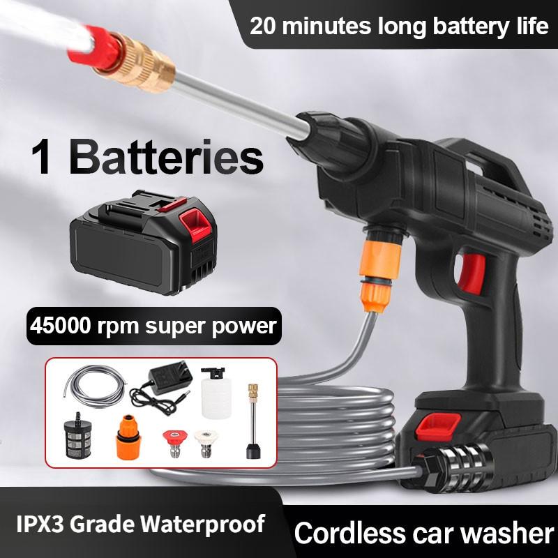 45000RPM Cordless High Pressure Water Jet Car Washer Home Portable Garden Spray Gun Outdoor Car Washing Machine