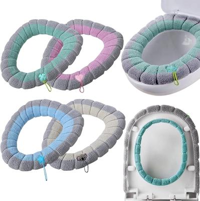 1Pcs Bathroom Toilet Seat Cover Soft Warmer Washable Mat Cover Pad Cushion Seat Case Toilet Lid Cover Accessories Bath Home