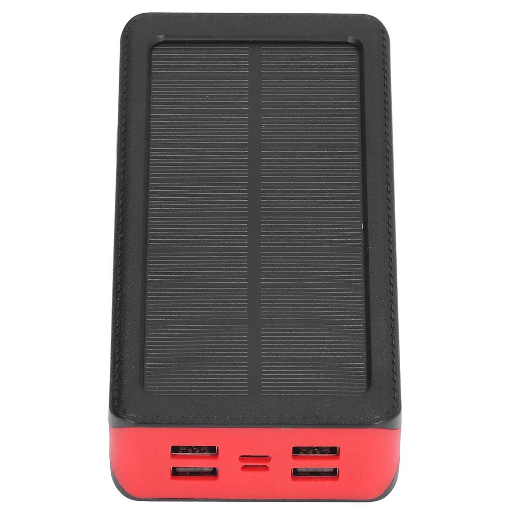Baterie solară externă cu 32 de LED-uri, 4 porturi USB, capacitate 30000mAh pentru camping, drumeții și aventuri