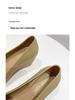 2022 Autumn Bow-Accented Pointed Toe Soft Wedge Heel Shoes