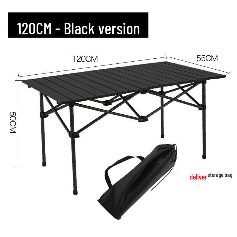 Durable Portable Metal Folding Camping Table for Outdoor, Night Market, Car-Mounted, and Barbecue Use