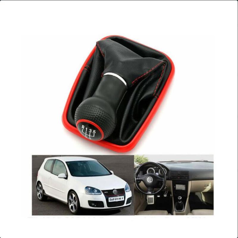 

5/6 Speed Gear Shift ручка рычага Gaitor Boot PU Кожа для Volkswagen VW 2003-2008 Golf 4 IV
