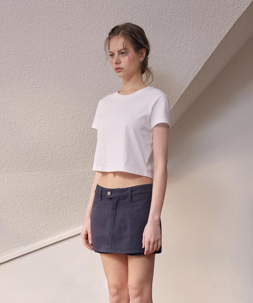 Lapineatteullie Low-Rise Twill Skirt Pants Navy