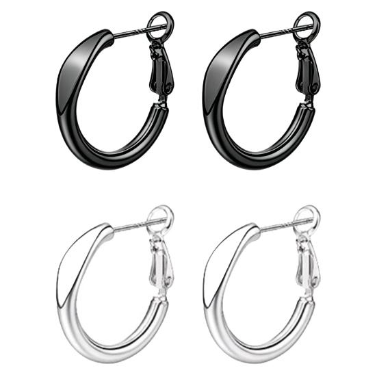 1 Pair Hoop Earrings for Women, Geometric Small Hollow Round Circle Earrings, Minimalist Jewelry Accessories