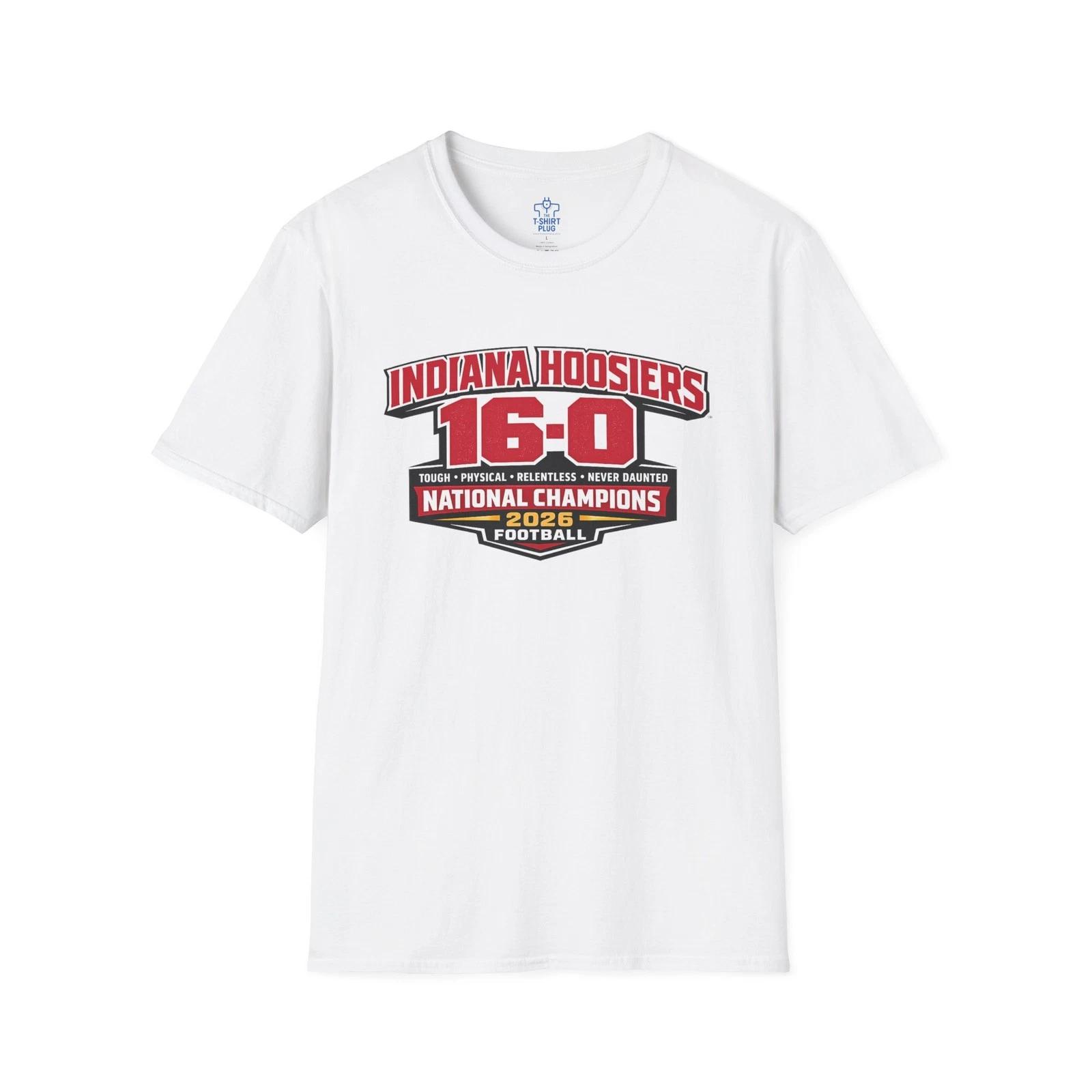 16-0 The Indiana Hoosiers, Unisex Softstyle T shirt 3XL