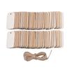 25/50/100 Pezzi Fette di Legno Naturale Non Verniciate Etichette Regalo Etichette Appese in Legno Vuote con Corda per Decorazioni Matrimonio Festa di Compleanno Segnalibri Fai da Te Artigianato