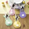 16Pcs Easter Bunny Cutlery Bags Rabbit Flatware Holder Tableware Utensil Storage Bags for Home